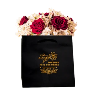Sac Fleur Noir et Blanc